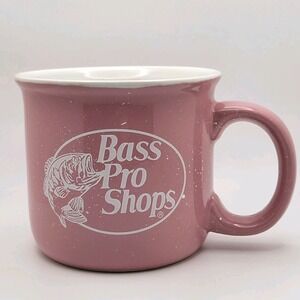 Bass Pro Shops Pink Speckled Camp Mug Ceramic 14 oz Durable‎ Rustic Cozy